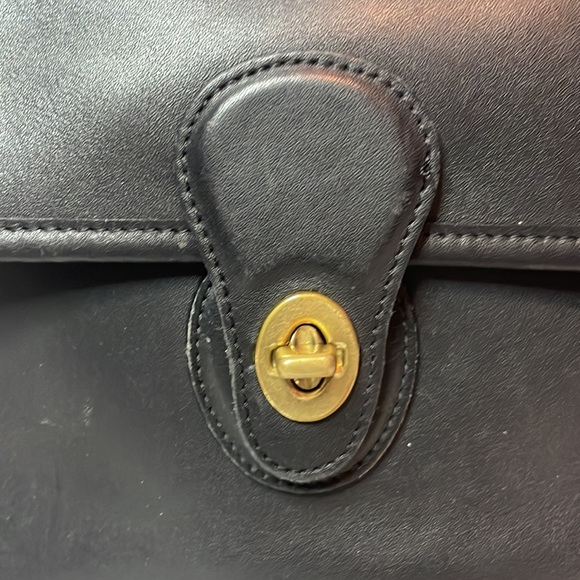 Coach Vintage Willis Unisex Leather Messenger Crossbody Shoulder Bag 9927 Black - Picture 6 of 17